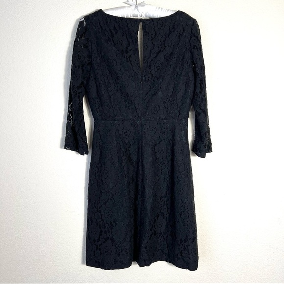 J Crew Black Lace Dress Size 4 Dark Feminine Wedding Guest Whimsigoth Party - Picture 4 of 9